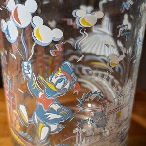 Disney Donald Duck Glass with Blue and Yellow Accents